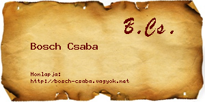 Bosch Csaba névjegykártya